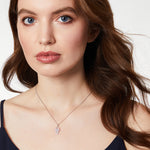 Load image into Gallery viewer, Sterling Silver Hamsa Hand  Blue Stone Evil Eye Necklace - JOOLS By Jenny Brown
