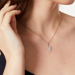 Load image into Gallery viewer, Sterling Silver Hamsa Hand  Blue Stone Evil Eye Necklace- JOOLS By Jenny Brown
