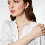 Load image into Gallery viewer, Sterling Silver  Evil Eye Necklace Set With Cubic Zirconia Stones- JOOLS By Jenny Brown
