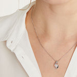 Load image into Gallery viewer, Sterling Silver  Pear Drop Shape Pendant With A Brilliant Round Cut Cubic Zirconia Centre- JOOLS by Jenny Brown
