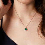 Load image into Gallery viewer, Sterling Silver Emerald Green Cubic Zirconia Pendant JOOLS by Jenny Brown
