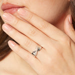 Load image into Gallery viewer, Sterling Silver And Cubic Zirconia Twist  Ring  Band - JOOLS By Jenny Brown
