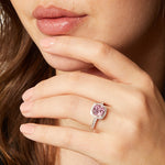 Load image into Gallery viewer, Sterling Silver Amethyst Zirconia 3 Carat Ring - JOOLS By Jenny Brown
