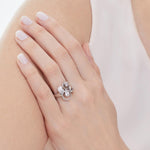 Load image into Gallery viewer, Sterling Silver and Cubic Zirconia Set With Four Open Circles and Round Stone Centres - JOOLS By Jenny Brown
