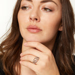 Load image into Gallery viewer, Sterling Silver Scatter Stone Ring Set With Five Cubic Zirconia Stones JOOLS By Jenny Brown
