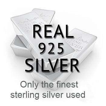 Sterling Silver Pyramid Shaped Pendant On A Fixed Chain With Pave Set Cubic Zirconias