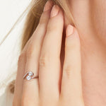 Load image into Gallery viewer, Sterling Silver Ring S Shape With  Cubic Zirconia Stones -JOOLS by Jenny Brown
