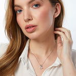 Load image into Gallery viewer, Sterling Silver Two Pearl Pendant With Pave Cubic Zirconias JOOLS by Jenny Brown
