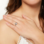 Load image into Gallery viewer, Sterling Silver Open Tension Set Cubic Zirconia Ring-JOOLS by Jenny Brown
