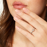 Load image into Gallery viewer, Sterling Silver Rose Gold Bezel Set Solitaire Ring - JOOLS By Jenny Brown
