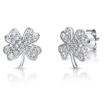 Load image into Gallery viewer, Sterling Silver Leaf Clover Earrings - JOOLS By Jenny Brown

