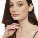 Load image into Gallery viewer, STERLING SILVER AND  ZIRCONIA DOUBLE STAR STUD EARRINGS WITH A Single Stone CentreEarrings - JOOLS By Jenny Brown
