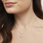 Load image into Gallery viewer, Sterling Silver Small North Star Necklace Set With Cubic Zirconia- Jools By Jenny Brown
