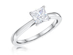 Load image into Gallery viewer, STERLING SILVER ONE CARAT PRINCESS CUT SQUARE SOLITAIRE RINGRings - JOOLS By Jenny Brown
