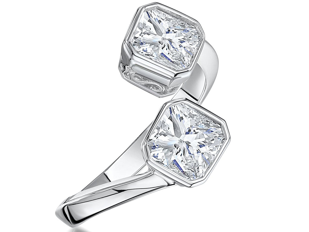 Sterling Silver Radiant Cut Cocktail Ring- JOOLS By Jenny Brown