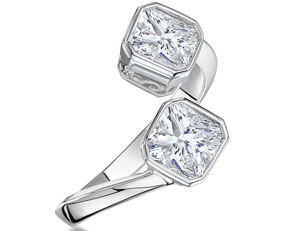 Sterling Silver Radiant Cut Cocktail Ring- JOOLS By Jenny Brown