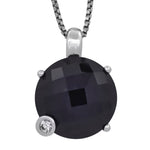 Load image into Gallery viewer, Sterling Silver Pendant Featuring Round Amethyst Stone In A Four Claw Setting
