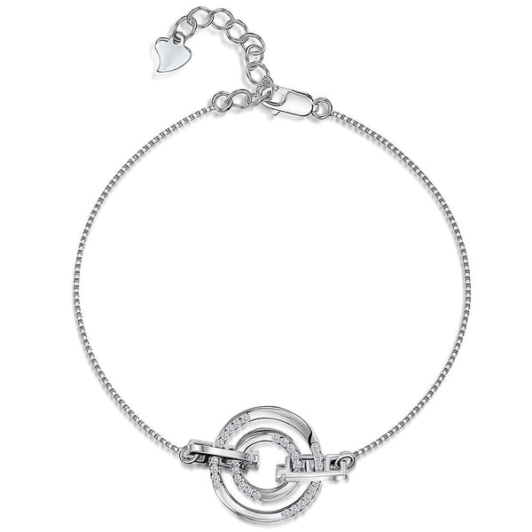 Sterling Silver Bracelet With  Cubic Zirconia Stone - JOOLS By Jenny Brown