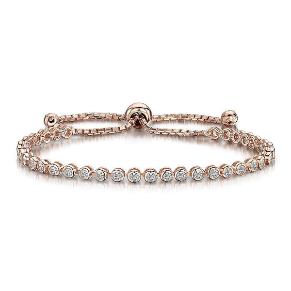 Sterling Silver & Rose Gold Plated Silver Friendship  Bracelet - JOOLS By Jenny Brown