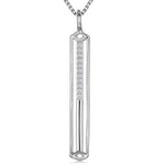 Load image into Gallery viewer, Sterling Silver Pendant -Rectangular "Box" With CZ Stones Inside - JOOLS By Jenny Brown
