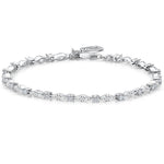 Load image into Gallery viewer, Sterling Silver Tennis Bracelet  Set With Marquise and Round Brilliant Cut Cubic Zirconia StonesBracelets - JOOLS By Jenny Brown
