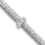 Load image into Gallery viewer, Sterling Silver Full Necklace With5 Cubic Zirconia Bars
