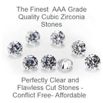 Load image into Gallery viewer, Sterling Silver Open Circle Pendant With Half Moon Pave Cubic Zirconias
