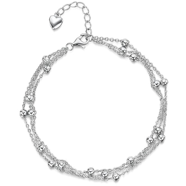 Sterling Silver Stranded Chain Bracelet  With Silver Balls JOOLS by Jenny Brown