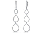 Load image into Gallery viewer, Sterling Silver  Graduated Open Oval Drop Earrings - JOOLS By Jenny Brown

