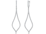 Load image into Gallery viewer, Sterling Silver Diamond Shape Drop Earrings - JOOLS By Jenny Brown
