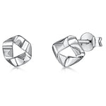 Load image into Gallery viewer, Sterling Silver Folded Stud Earrings-JOOLS by Jenny Brown
