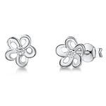 Load image into Gallery viewer, Sterling Silver Open Flower Stud Earring-jOOLS  by Jenny Brown

