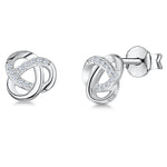Load image into Gallery viewer, Sterling Silver Loose Knot Earrings-JOOLS by Jenny Brown
