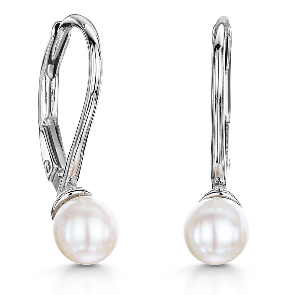 Sterling Silver Pearl French Hook Set Earrings- JOOLS by Jenny Brown