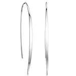 Load image into Gallery viewer, Sterling Silver Polished Pull Through Threader  Earrings
