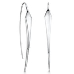 Load image into Gallery viewer, Sterling Silver Pull Through  Diamond Tip  Style Threader Earrings
