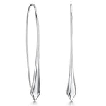 Load image into Gallery viewer, Sterling Silver  Diamond Tip Pull Through EarringsEarrings - JOOLS By Jenny Brown
