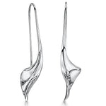 Load image into Gallery viewer, Sterling Silver Pull Through Twisted Wave Threader Earrings
