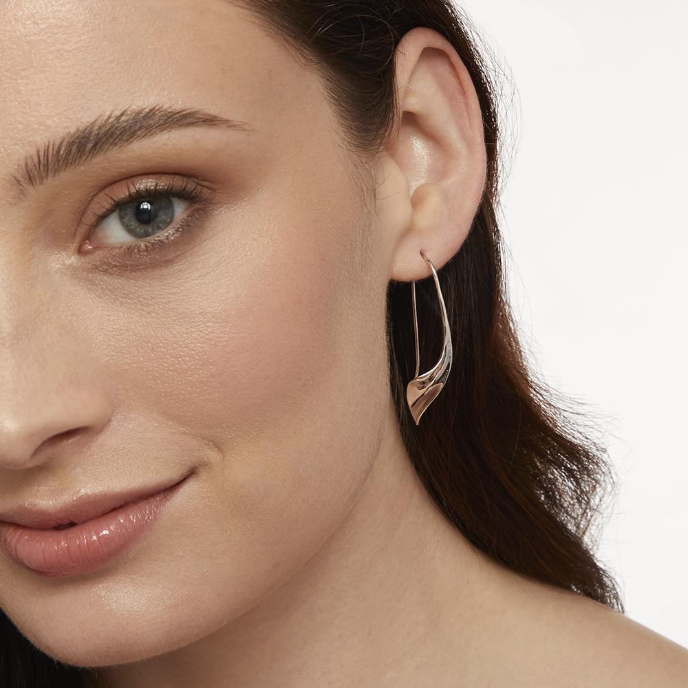 Sterling Silver Pull Through Twisted Wave EarringsEarrings - JOOLS By Jenny Brown