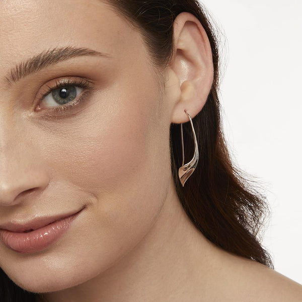 Sterling Silver Pull Through Twisted Wave EarringsEarrings - JOOLS By Jenny Brown