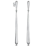 Load image into Gallery viewer, Sterling Silver Large Tear Drop Polished Earrings
