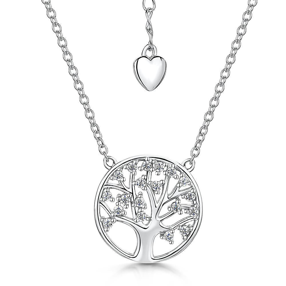 Sterling Silver Tree Of Life Fixed Chain Necklace- JOOLS By Jenny Brown