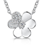 Load image into Gallery viewer, Sterling Silver Flower Pendant With Stone Set Petal-JOOLS by Jenny Brown
