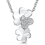 Load image into Gallery viewer, Sterling Silver Double Flower Drop Pendant-JOOLS by Jenny Brown
