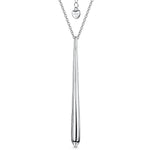 Load image into Gallery viewer, Sterling Silver Large Plain Teardrop Necklaces- JOOLS By Jenny Brown
