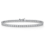 Load image into Gallery viewer, Sterling Silver Tennis Bracelet With Small  Cubic Zirconias-JOOLS by Jenny Brown
