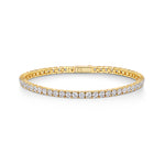 Load image into Gallery viewer, 18 Carat Gold Plated, Sterling Silver And Cubic Zirconia 6 Carat Line Bracelet
