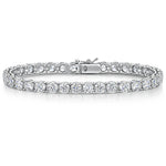 Load image into Gallery viewer, Sterling Silver Cubic Zirconia 17.5 Carat Tennis Bracelet
