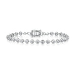 Load image into Gallery viewer, Sterling Silver And Cubic Zirconia 1.86 Carat Line Bracelet Rub Set-JOOLS by Jenny Brown

