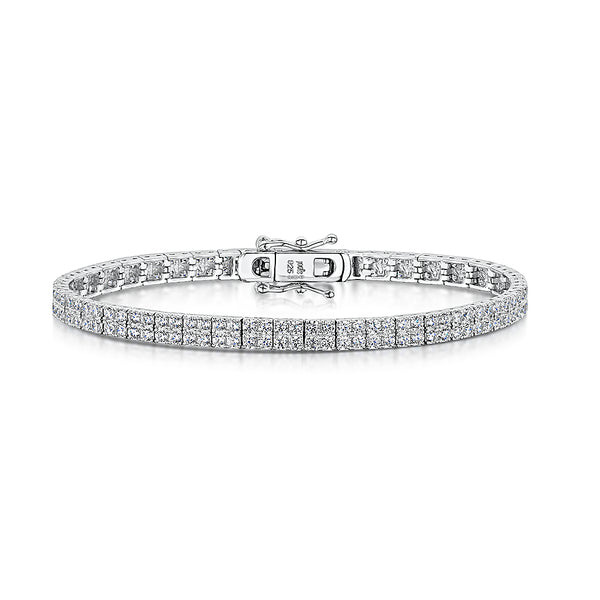 Sterling Silver Cubic Zirconia 5ct Tennis Bracelet-JOOLS by Jenny Brown